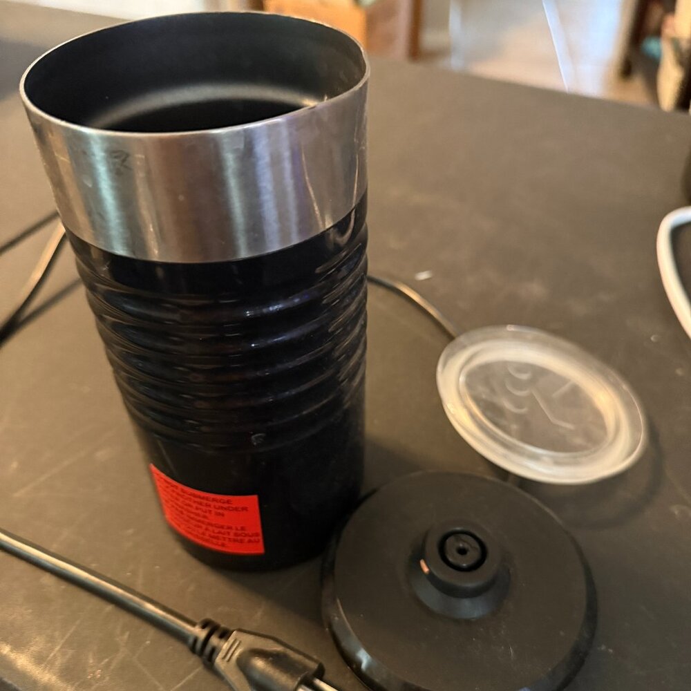 Black Electric Milk Frother - Home Kitchen